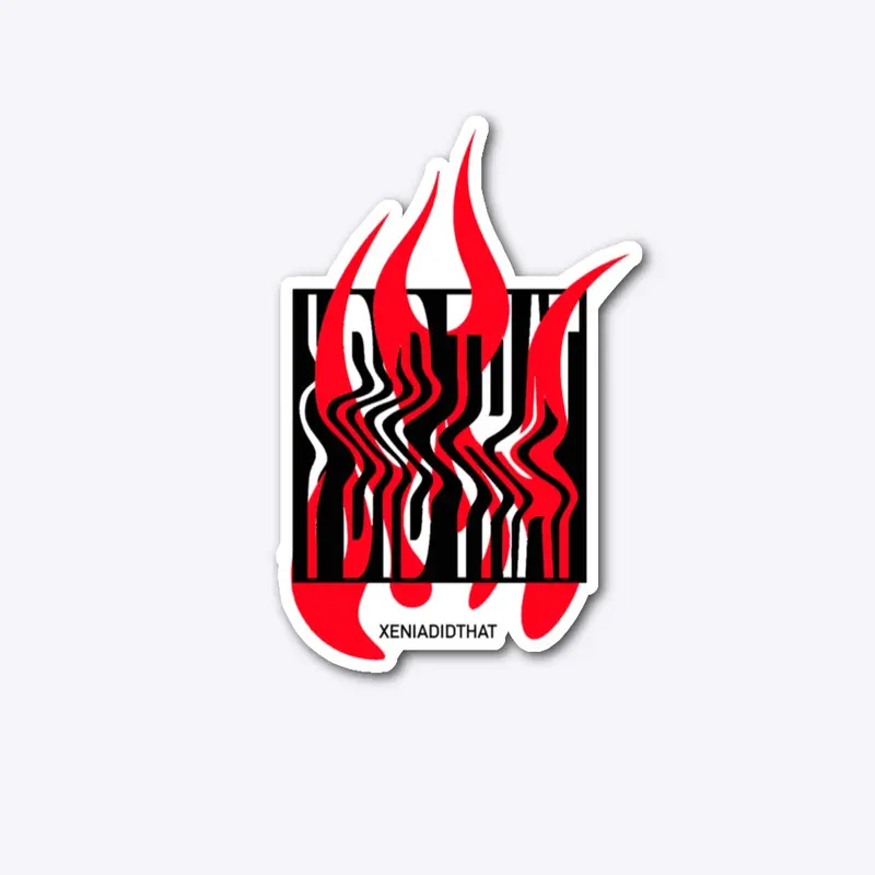 Red Flame Sticker