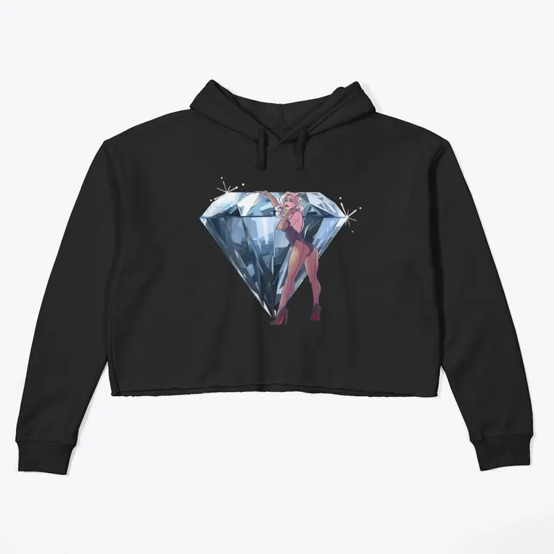 Miss Diamond Crop Hoodie