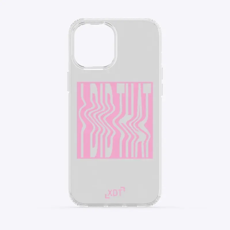 Clear Pink Distortion Phonecase