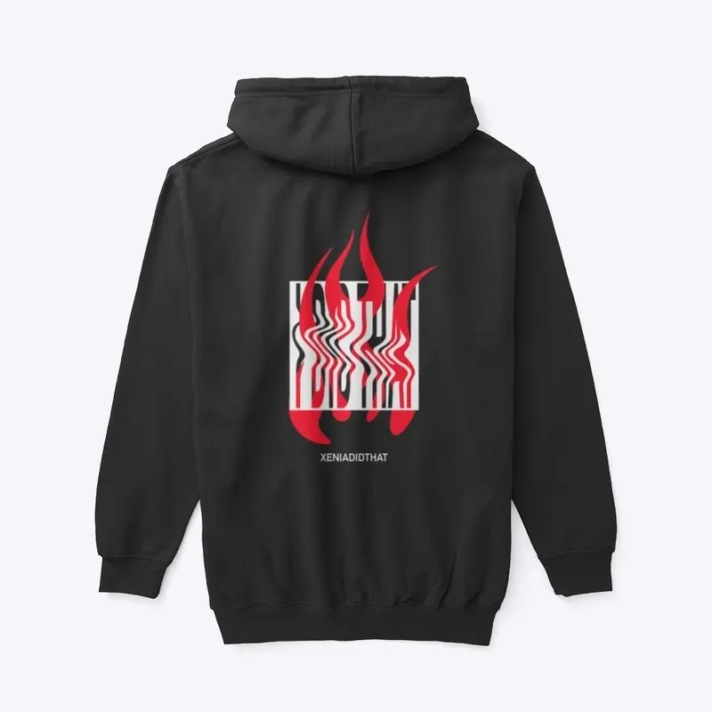 Red Flame Zip Hoodie